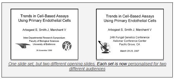 Have only one concept per slide