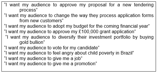 What do you want your audience to do?